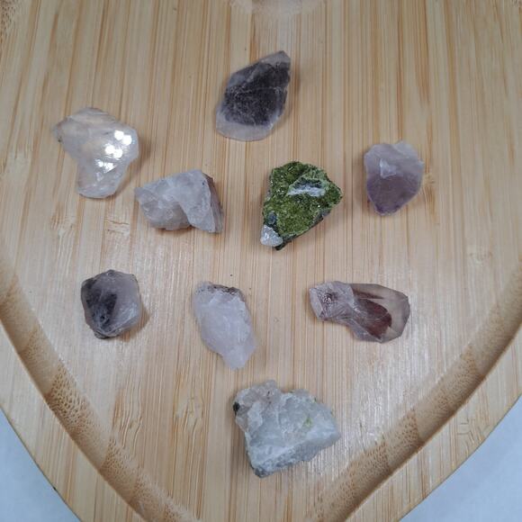 42G Natural Green Tourmaline Specimen and Quartz Rough Crystal Gem Lot - Picture 2 of 4